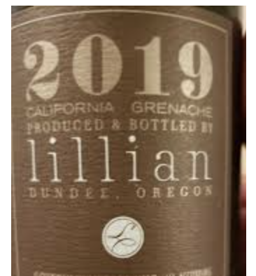 (image for) Lilian Grenache 2019 (Oregan) [WAS: $230++]